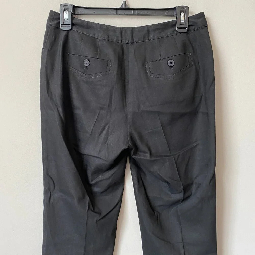 J. Jill Womens Size 6P Genuine Fit Below Waist Linen Cropped Trouser Dress Pants - Picture 11 of 16